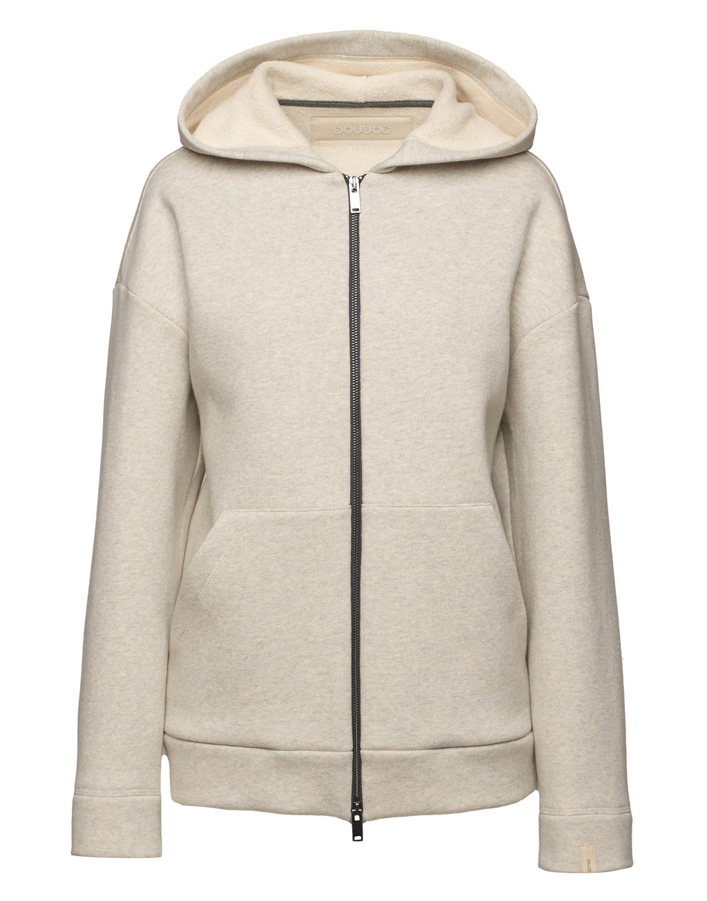 Giacca Genderless con Cappuccio e Zip in Metallo