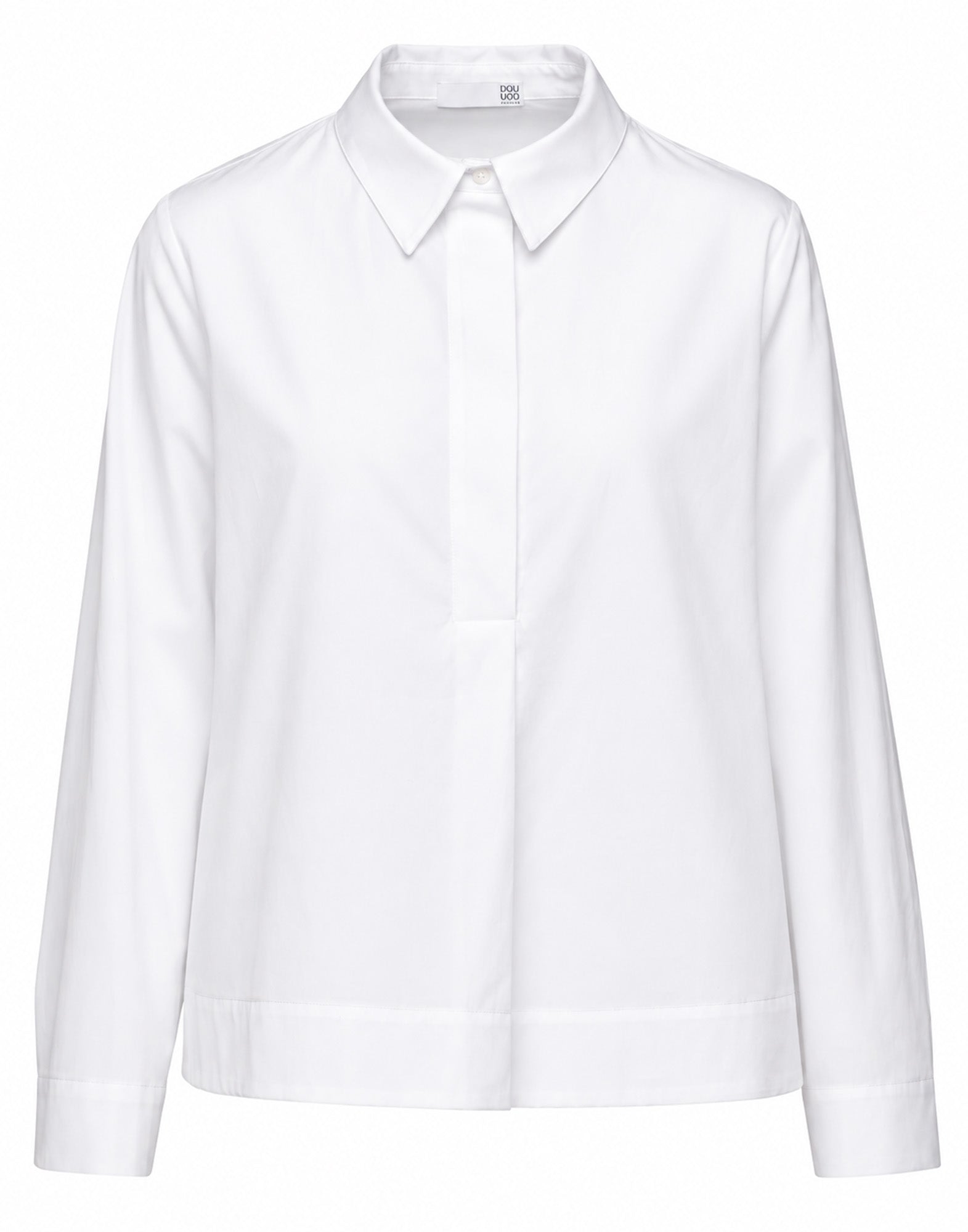 Camicia a Polo con Linea ad A Bianca