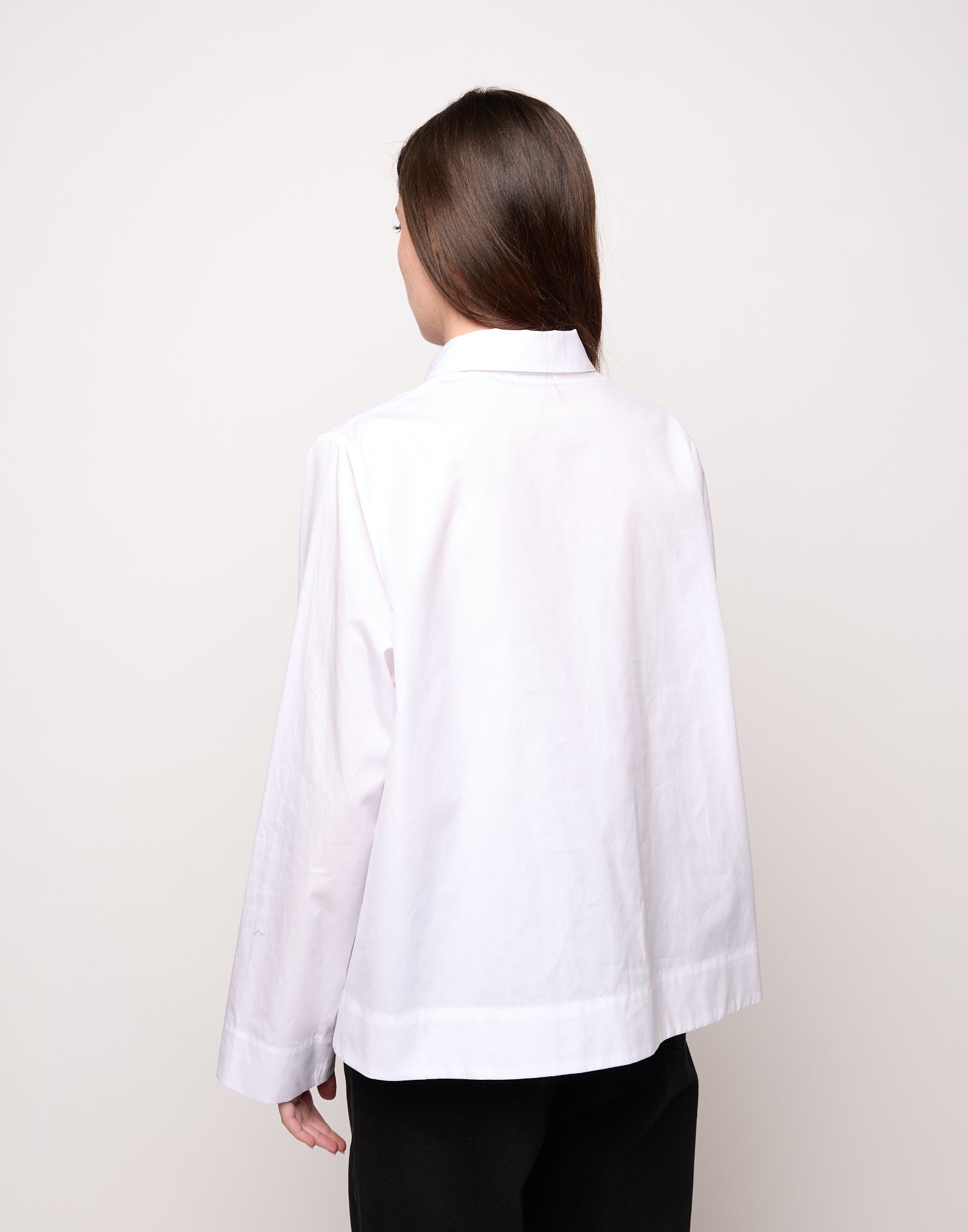 Camicia a Polo con Linea ad A Bianca