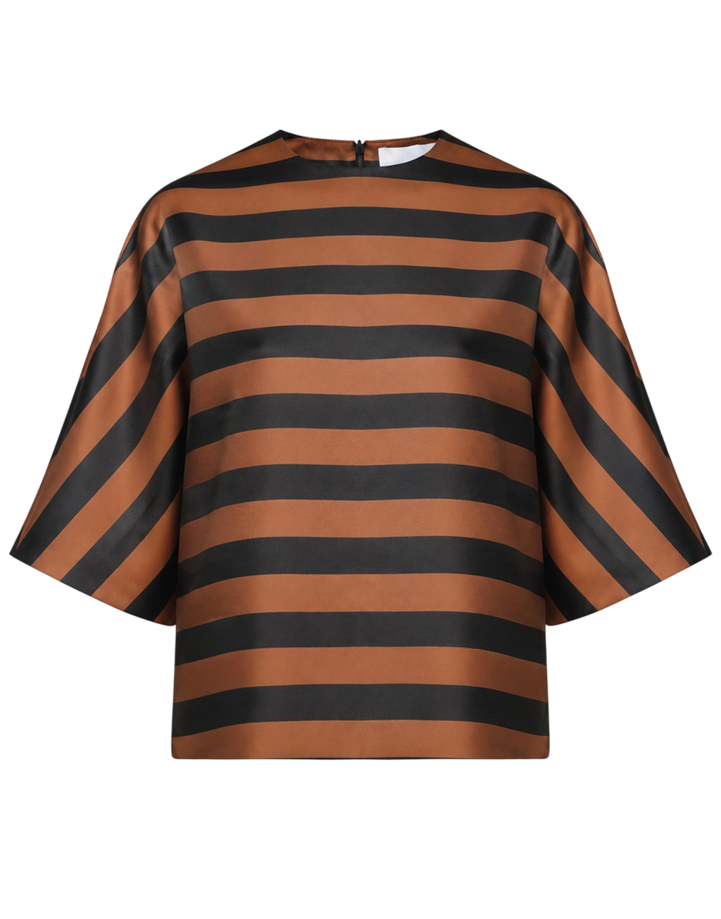 Kimono Blouse in Black/Whisky Duchesse