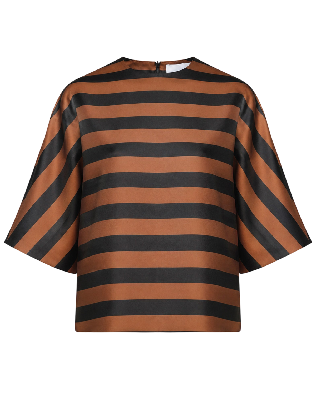 Kimono Blouse in Black/Whisky Duchesse