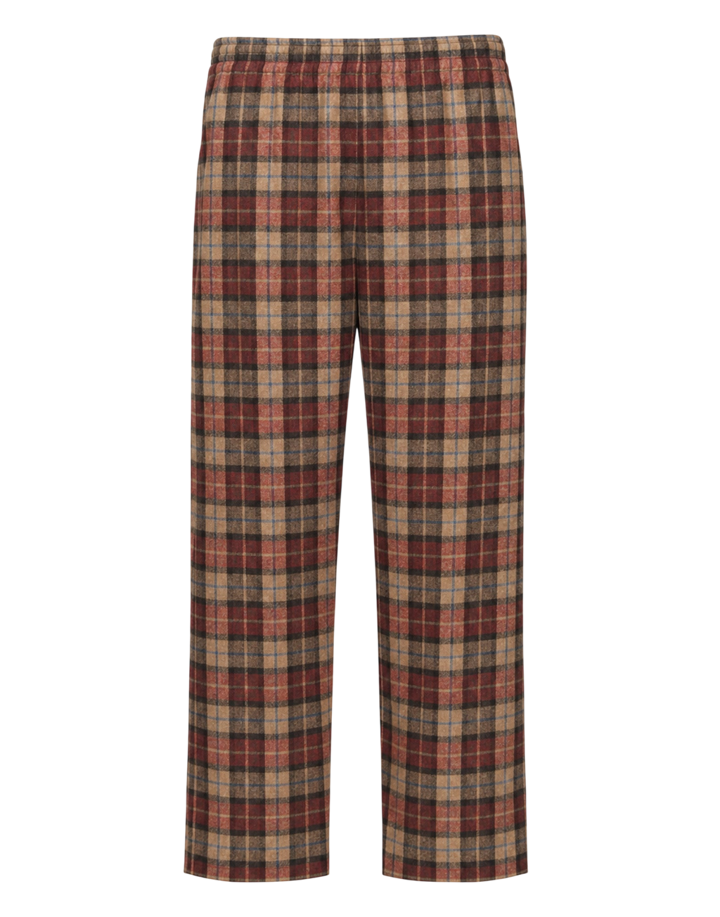 Rust-colored Genderless Japan Trousers with Elastic Waist