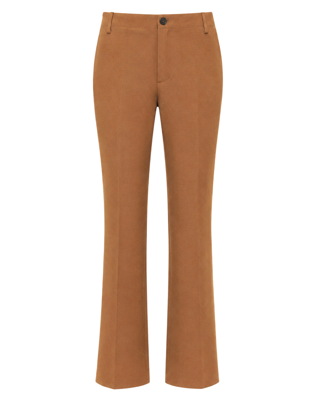 Pantalon flare en double crêpe stretch cannelle