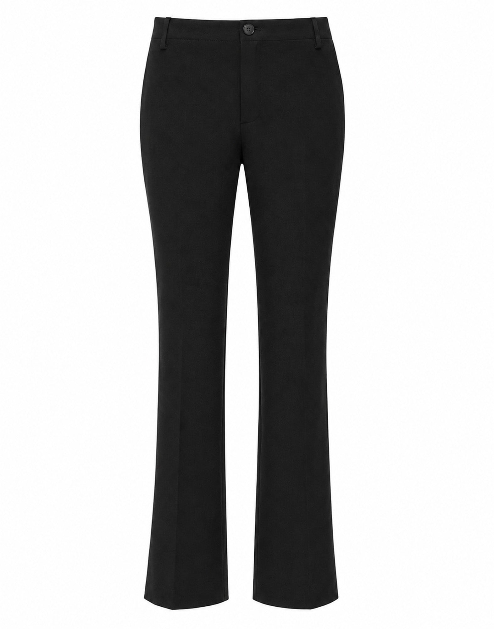 Pantalone Flair in Doppio Crepe Stretch Nero