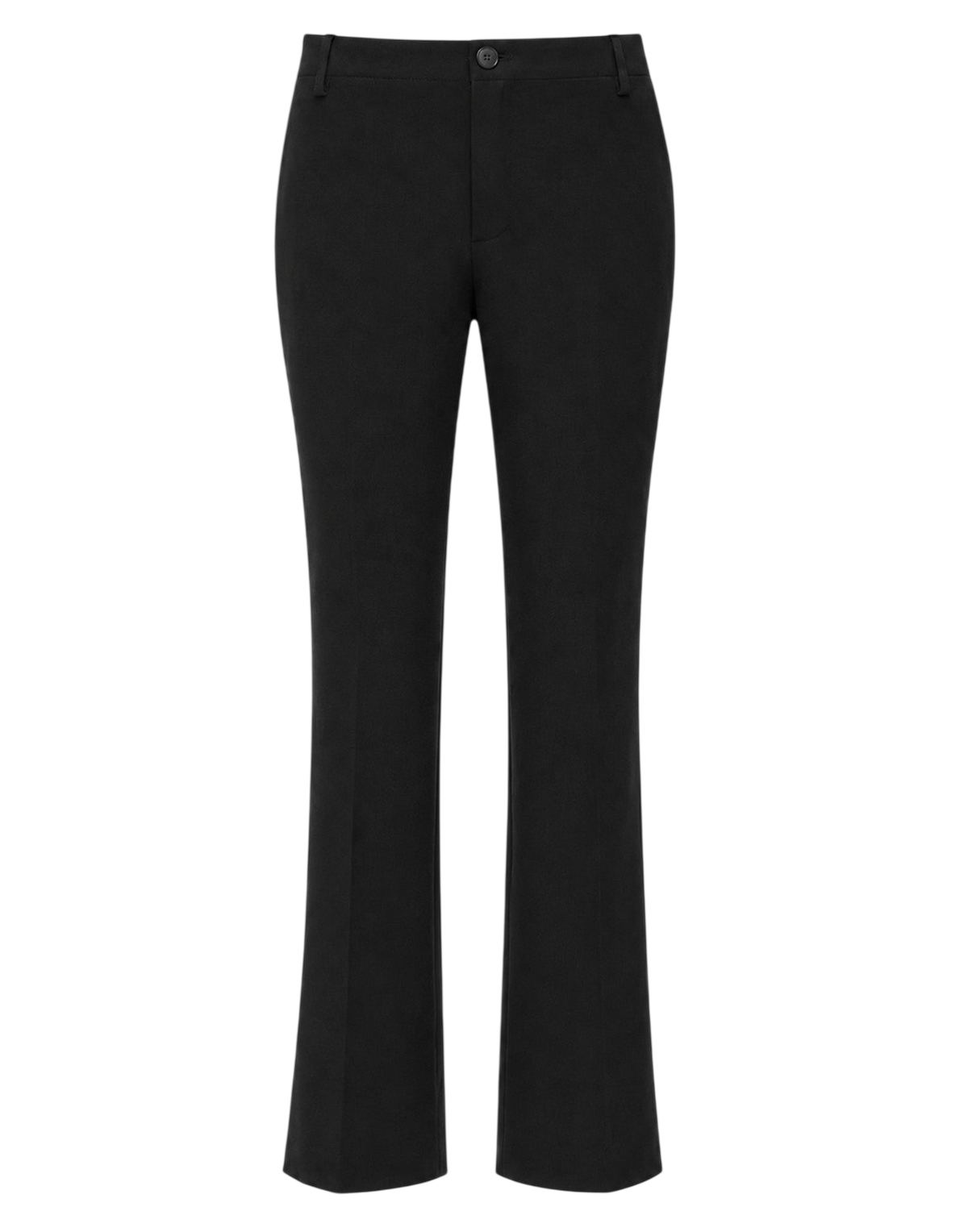 Pantalon évasé en double crêpe stretch noir