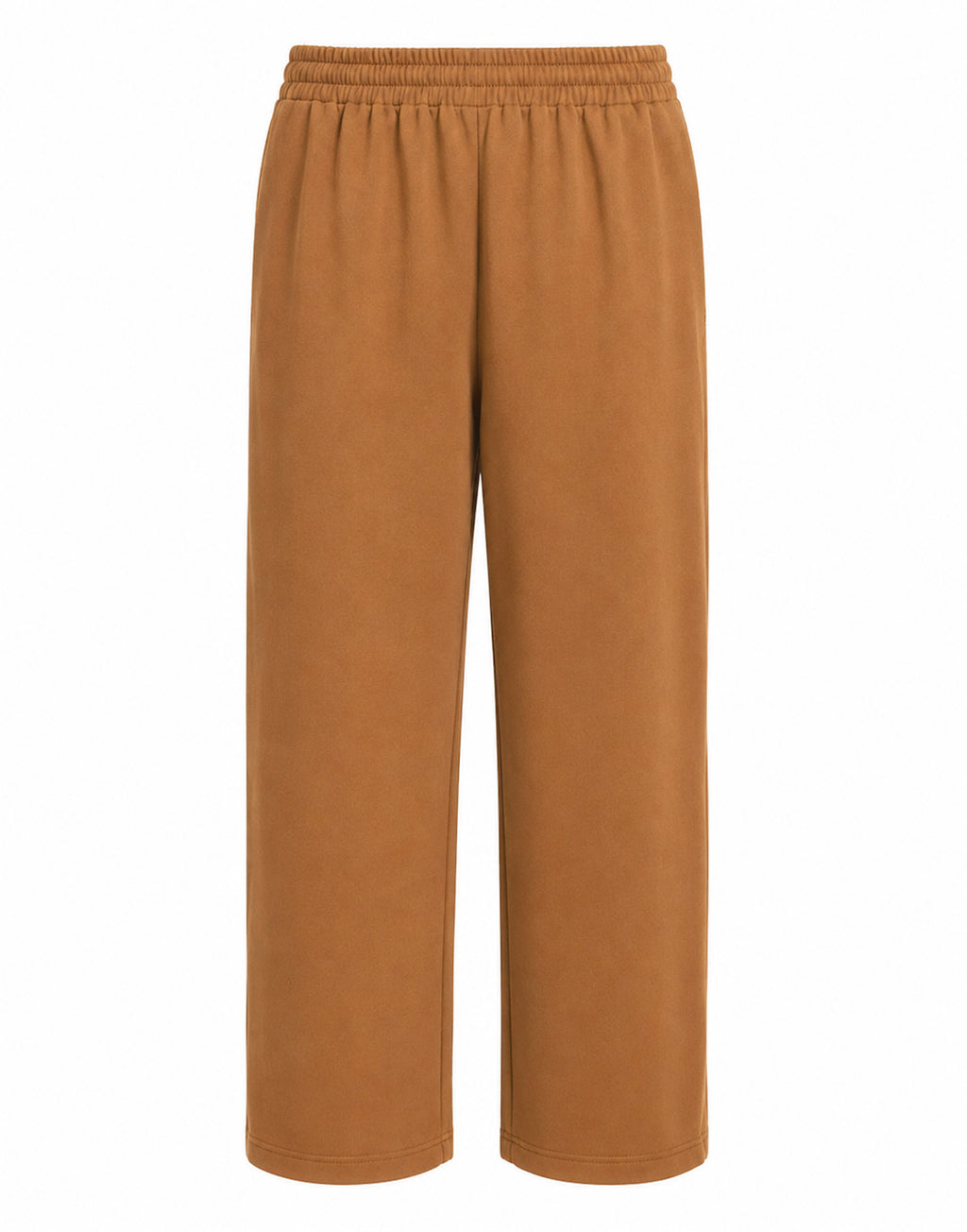 Pantalone con Elastico In Vita in Doppio Crepe Stretch Cannella