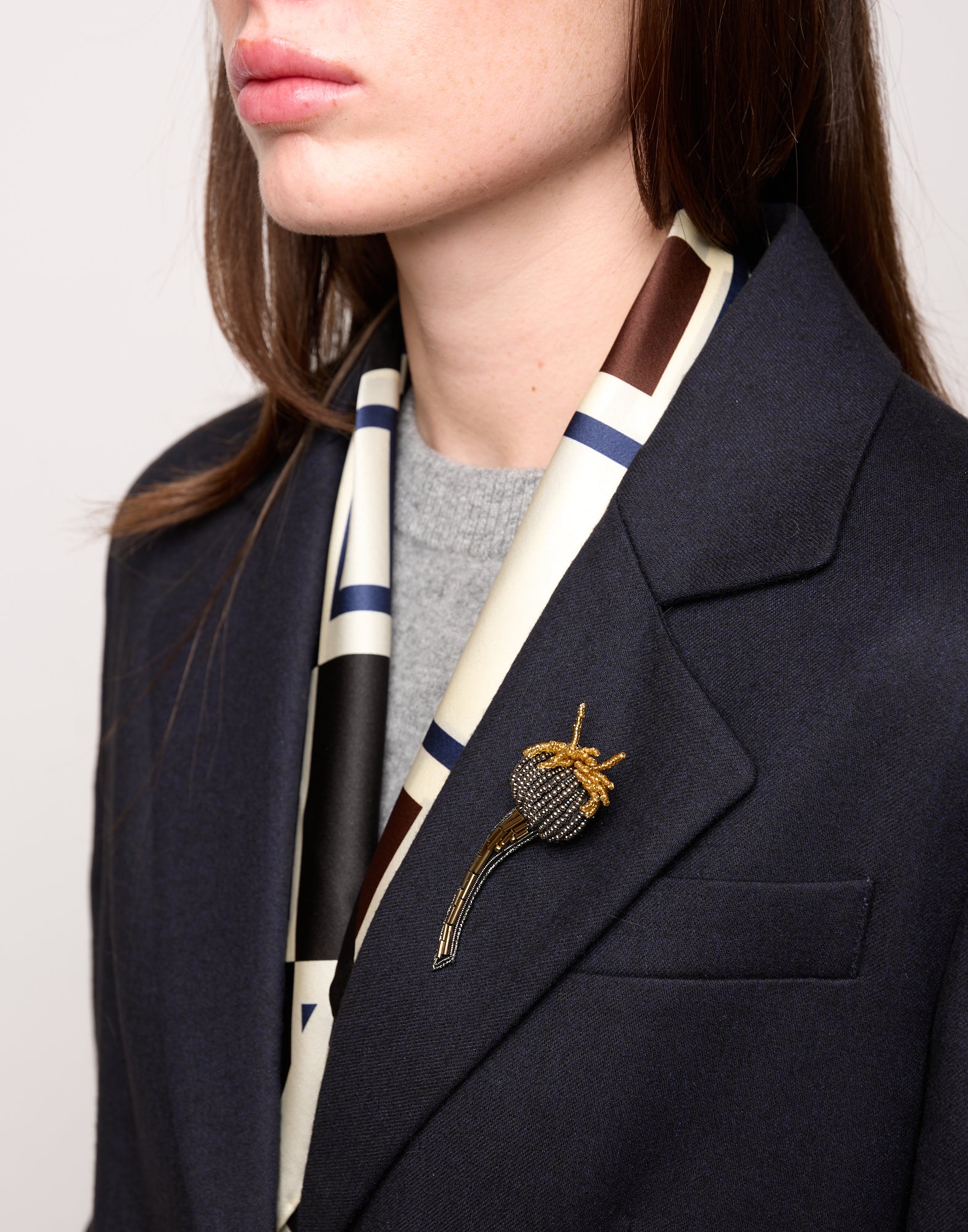 Giacca Monopetto in Flanella Stretch Blu Abisso