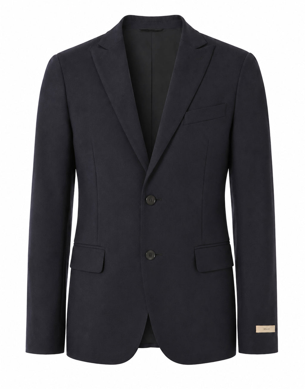 Giacca Monopetto Genderless in Flanella Stretch Blu Abisso