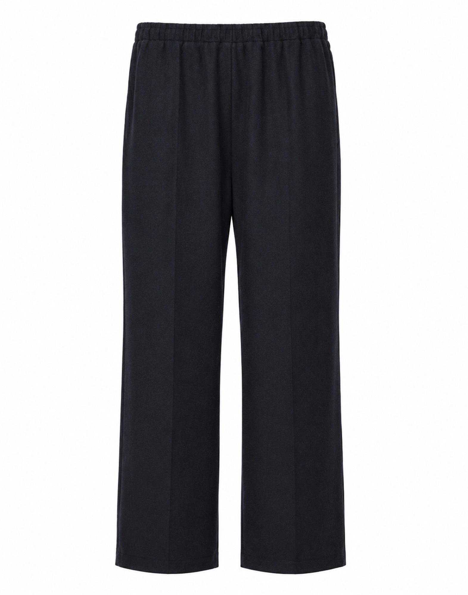 Pantalone Japan Genderless con Elastico in Vita in Flanella Stretch Blu Abisso