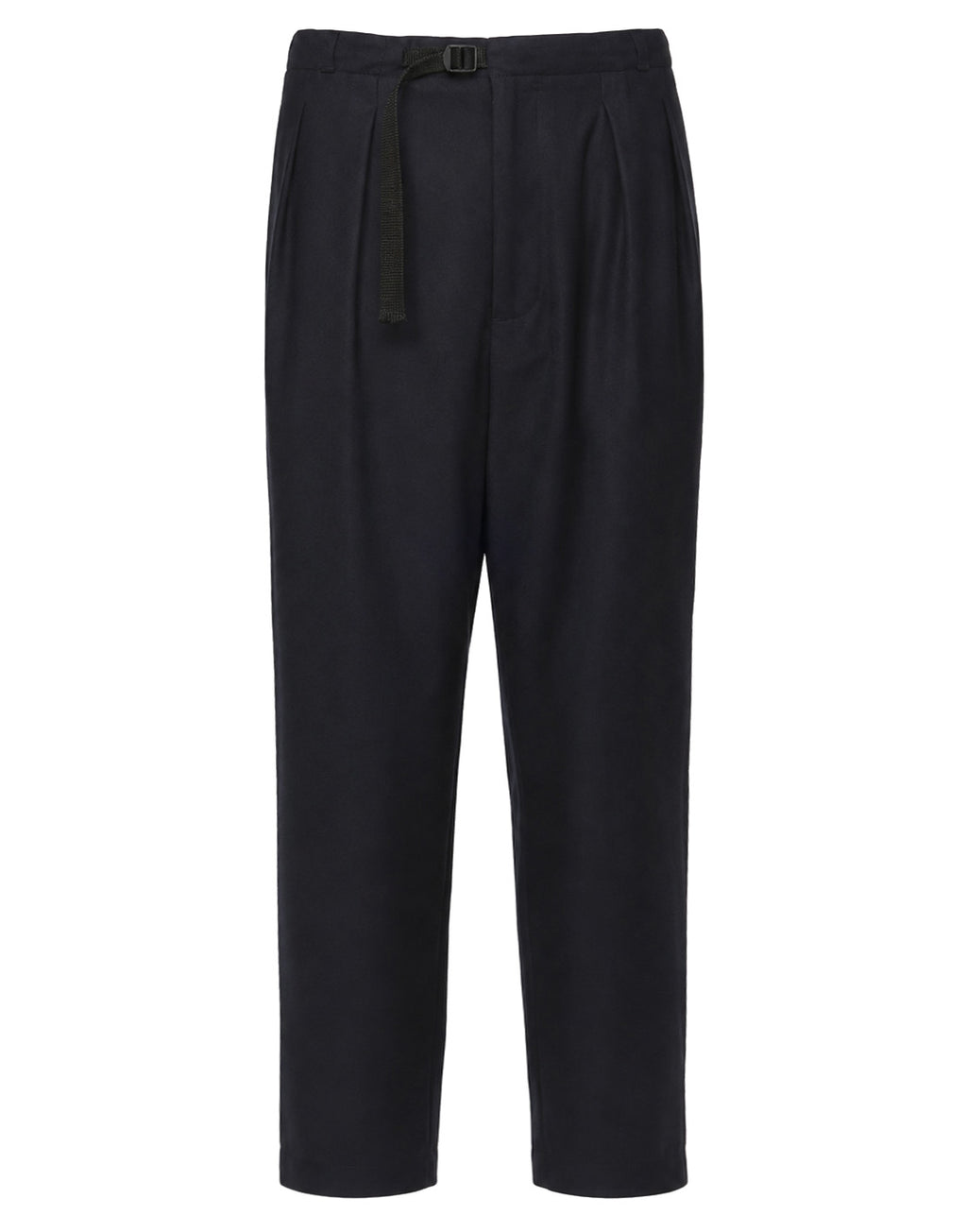Pantalone Genderless con Cintura in Vita in Flanella Stretch Blu Abisso