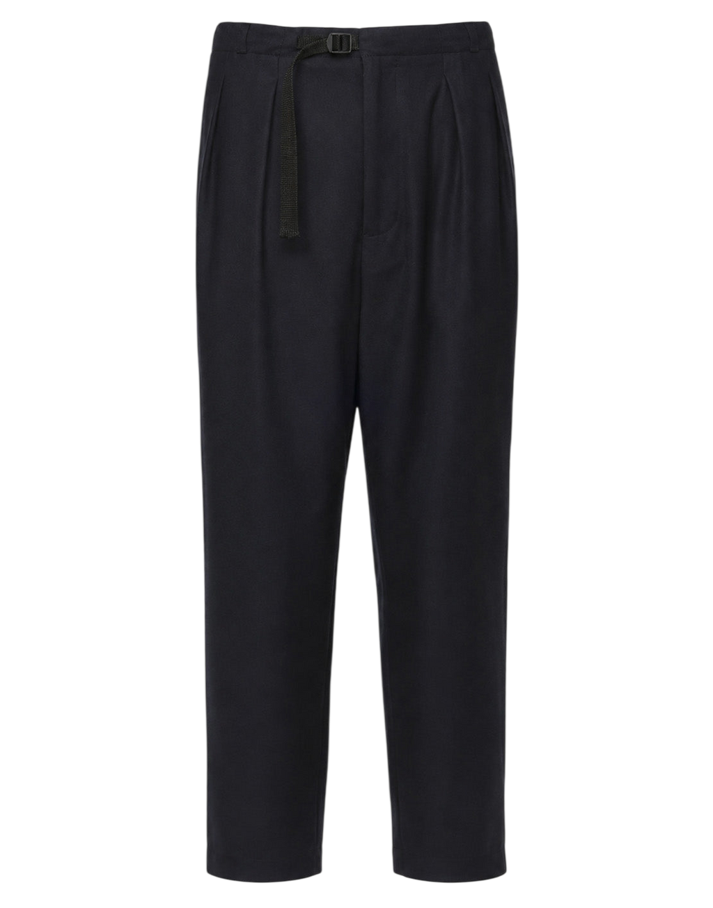 Pantalon unisexe avec ceinture à la taille en flanelle stretch bleu abysse