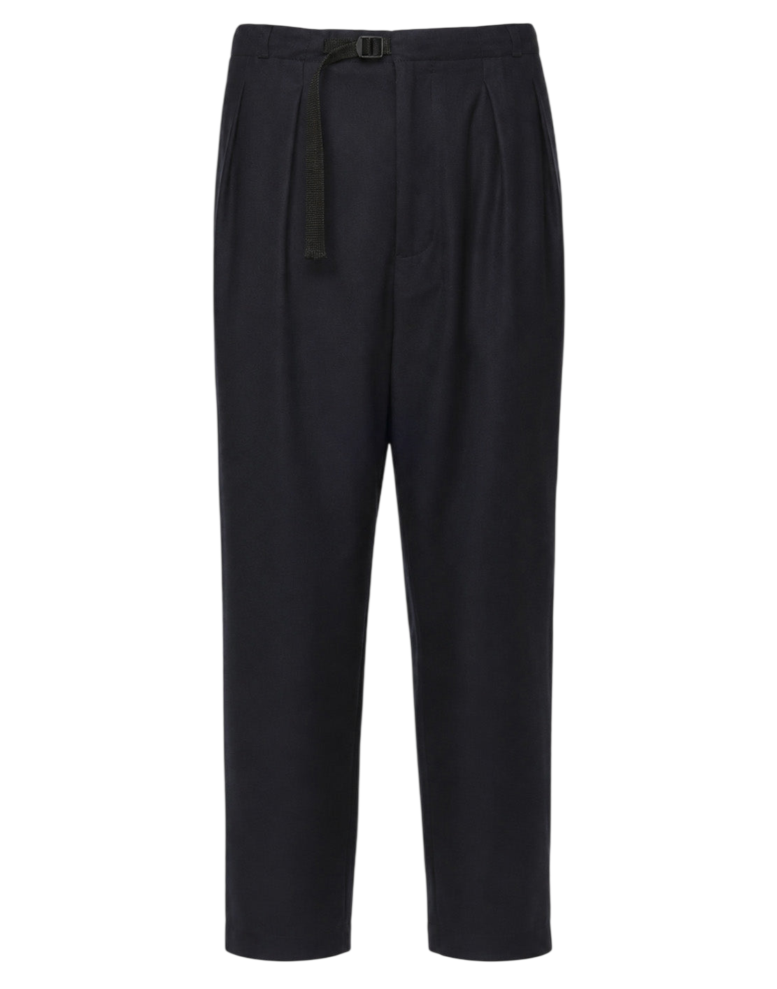 Pantalon unisexe avec ceinture à la taille en flanelle stretch bleu abysse