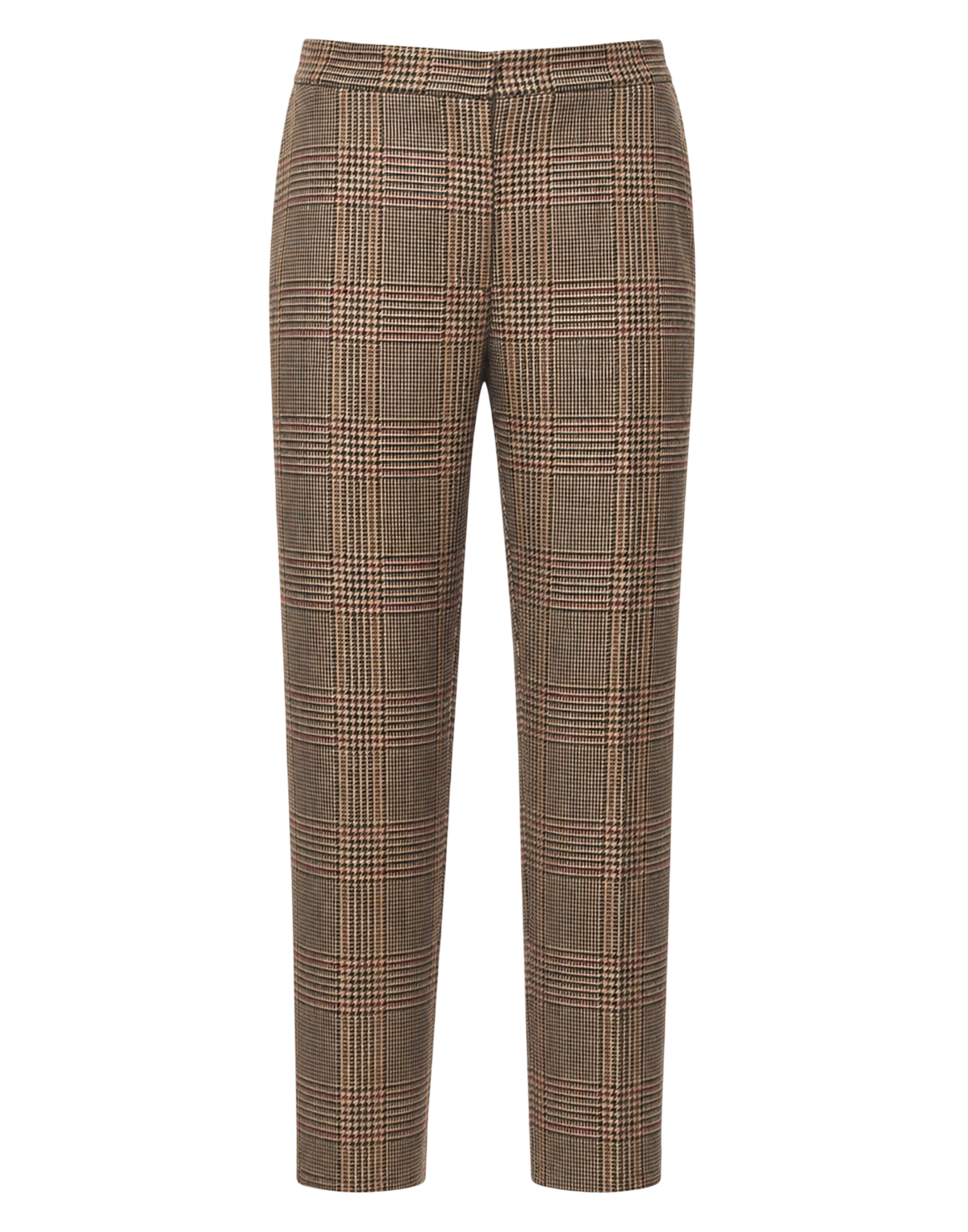 Pantalon cigarette à motif prince-de-galles
