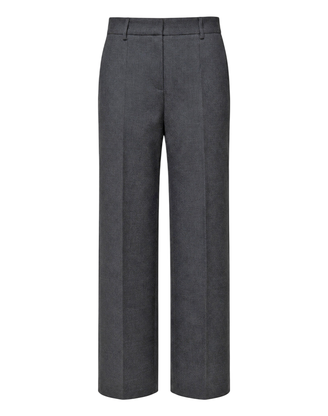 Pantalon homme à jambes larges en double sergé stretch anthracite