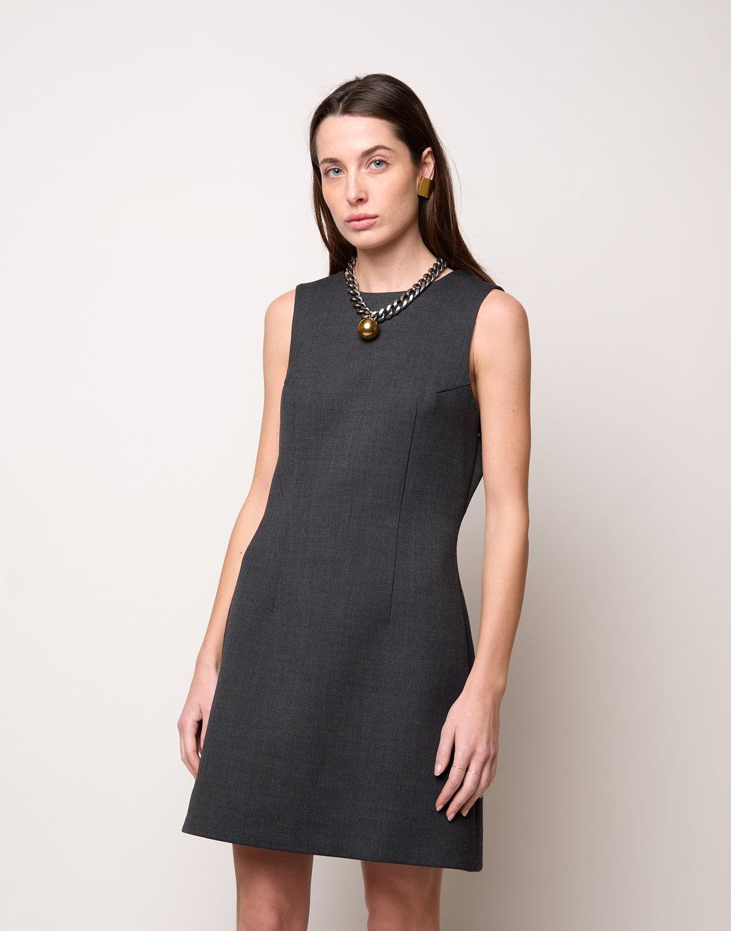 Anthracite Backless Bodycon Mini Dress with Bow