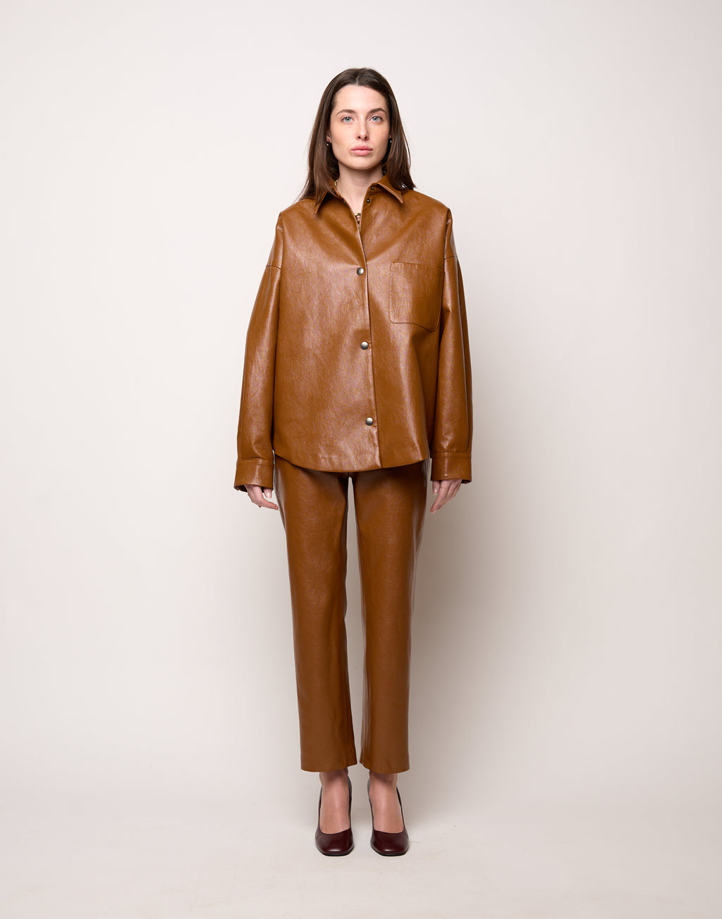 Pantalone a Sigaretta in Ecopelle Old Whisky