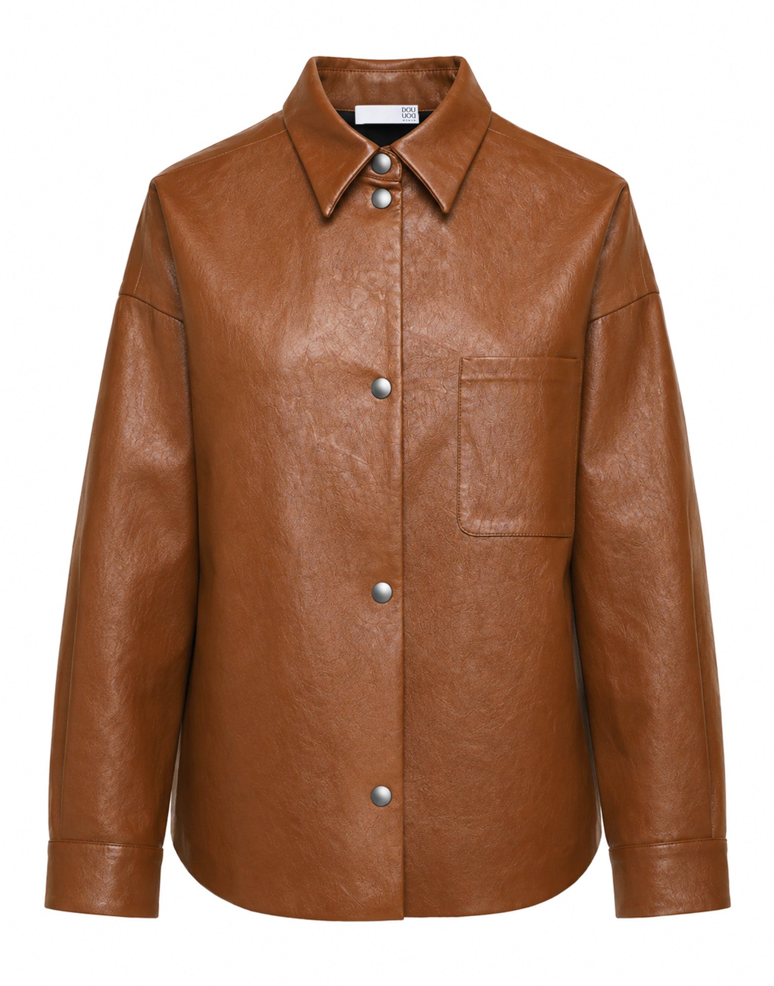 Camicia Ampia in Ecopelle Old Whisky