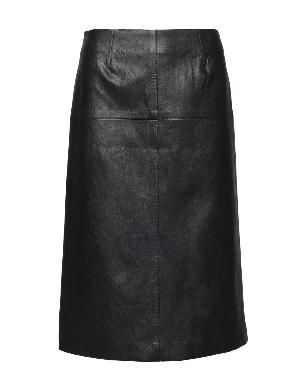 Longuette con Baschina in Ecopelle Old Nero