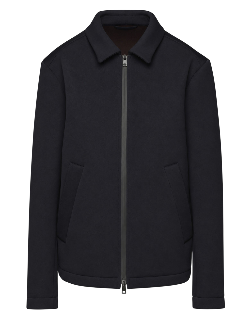 Genderless Peacoat in Night Techno Neoprene