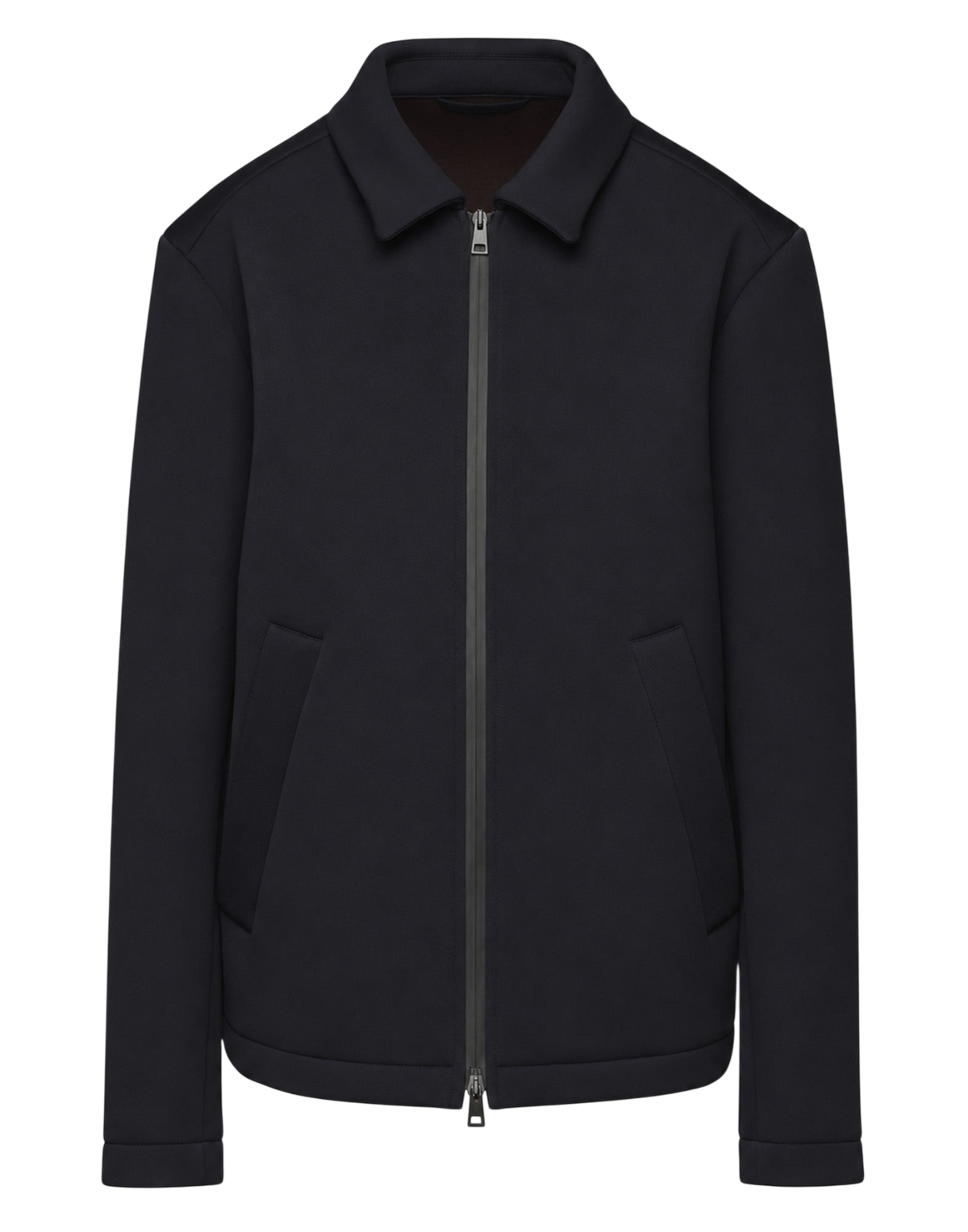 Genderless Peacoat in Night Techno Neoprene