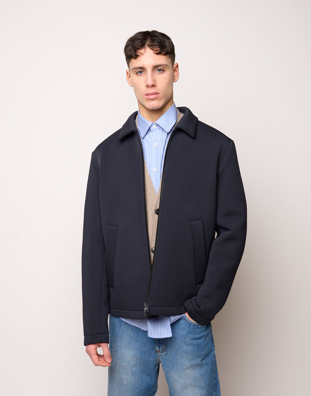 Caban Genderless in Tecno Neoprene Notte