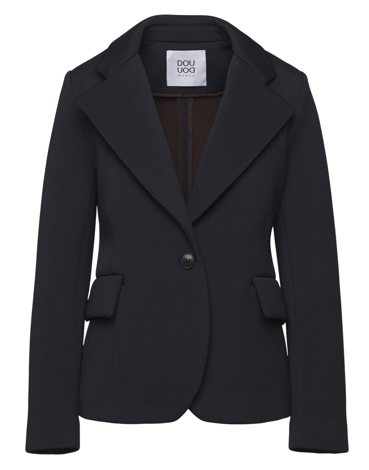 Midnight Techno Neoprene Single-Breasted Jacket