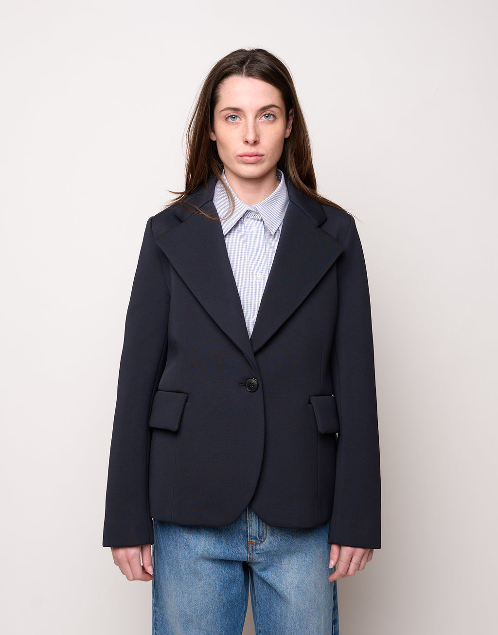 Giacca Monopetto in Tecno Neoprene Notte