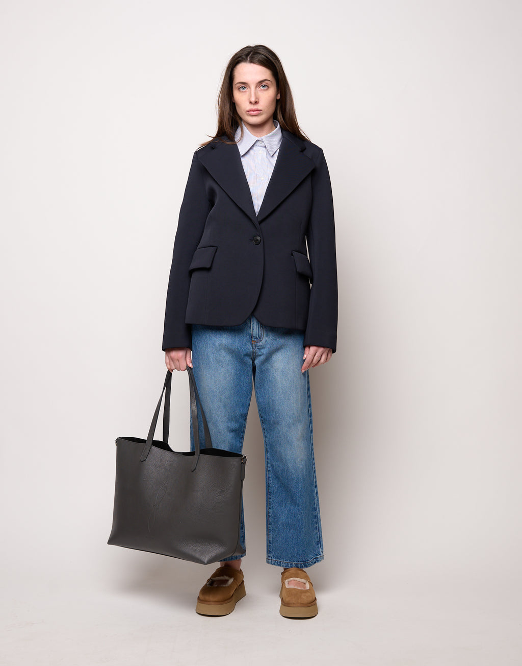 Giacca Monopetto in Tecno Neoprene Notte