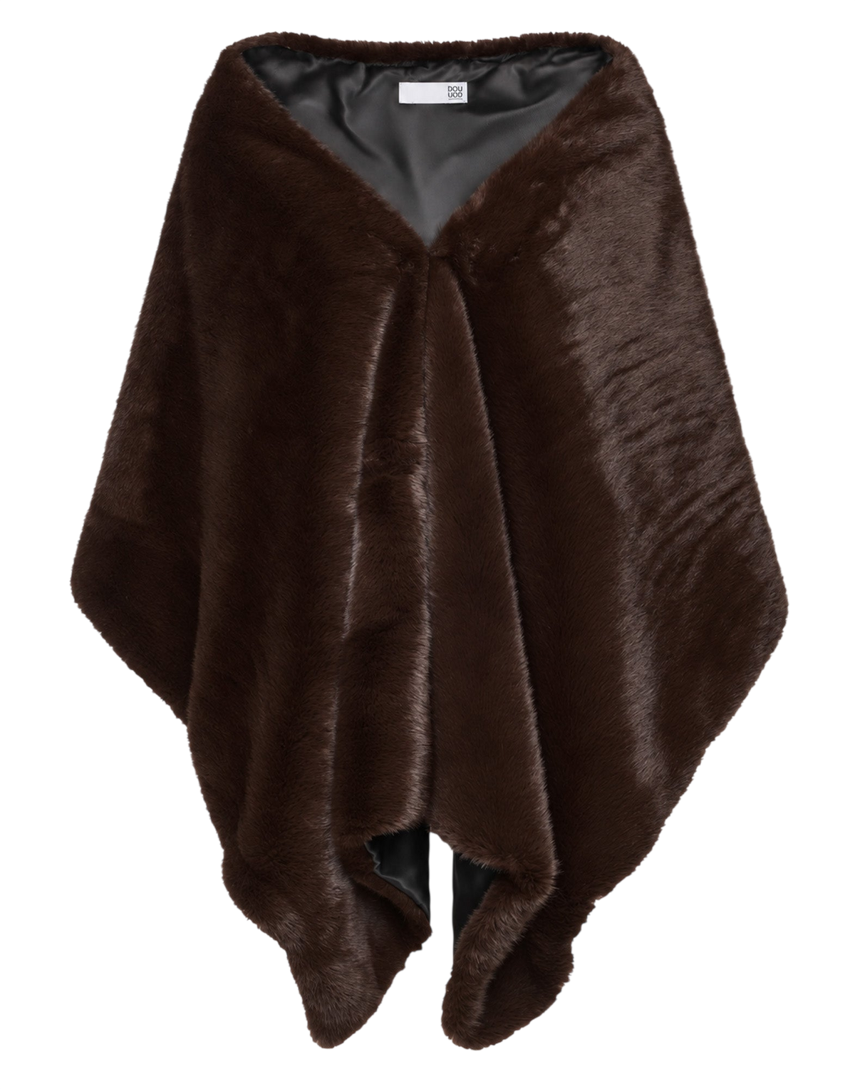 Faux Fur Stole with Hook - Chocolate