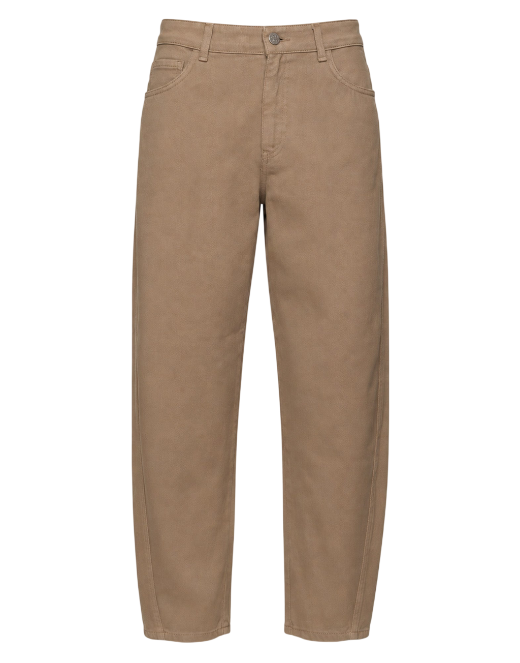 Pantalon baggy en drill de coton kaki pâle
