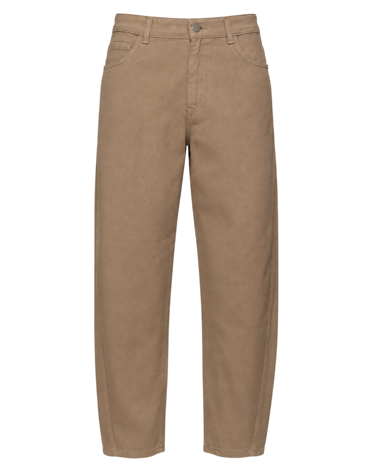 Pantalon baggy en drill de coton kaki pâle