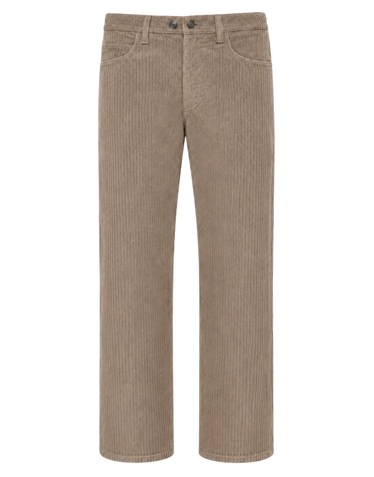 Genderless Wide-Leg Cropped Corduroy Trousers in Mud
