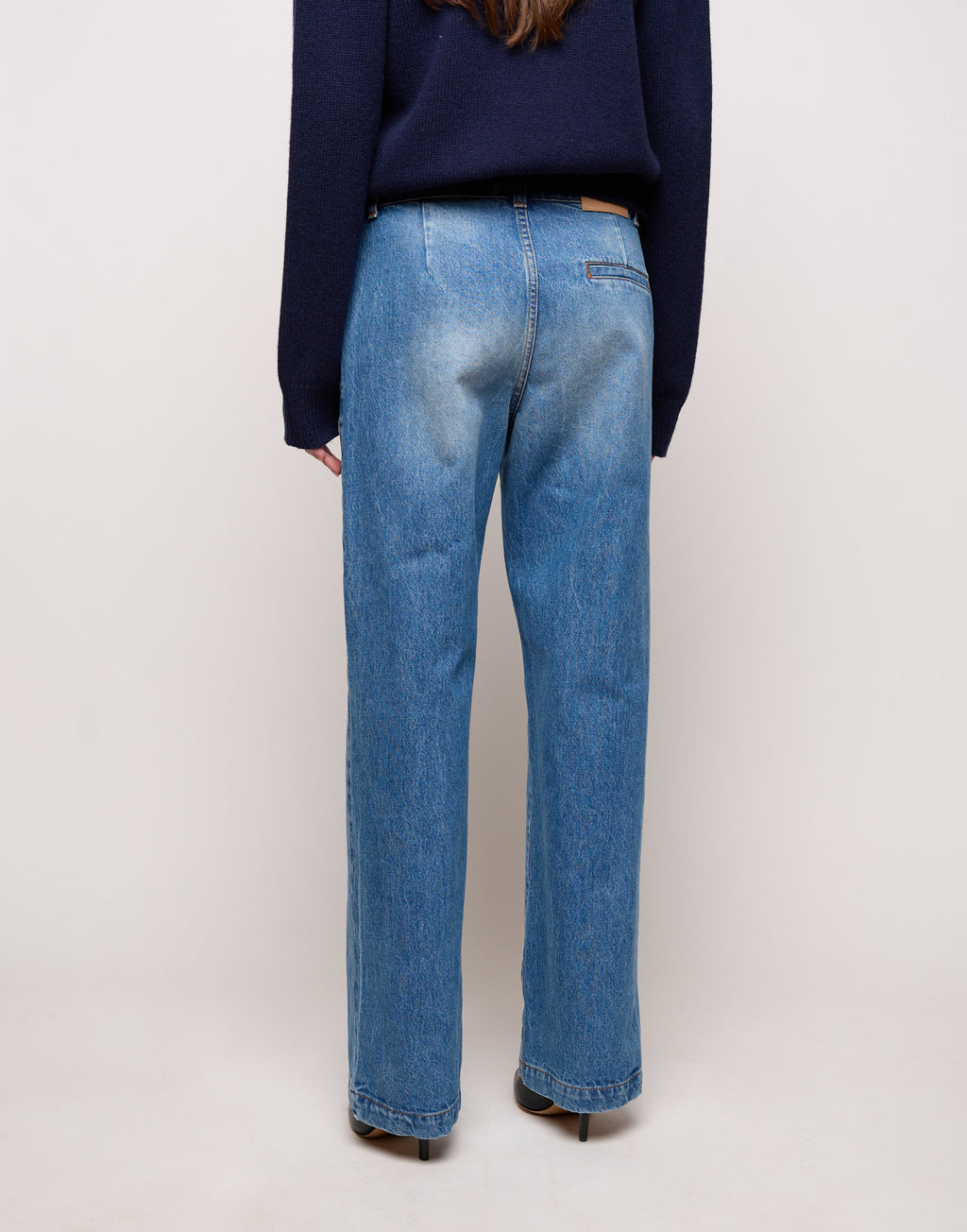 Pantalone Dritto in Denim Washed