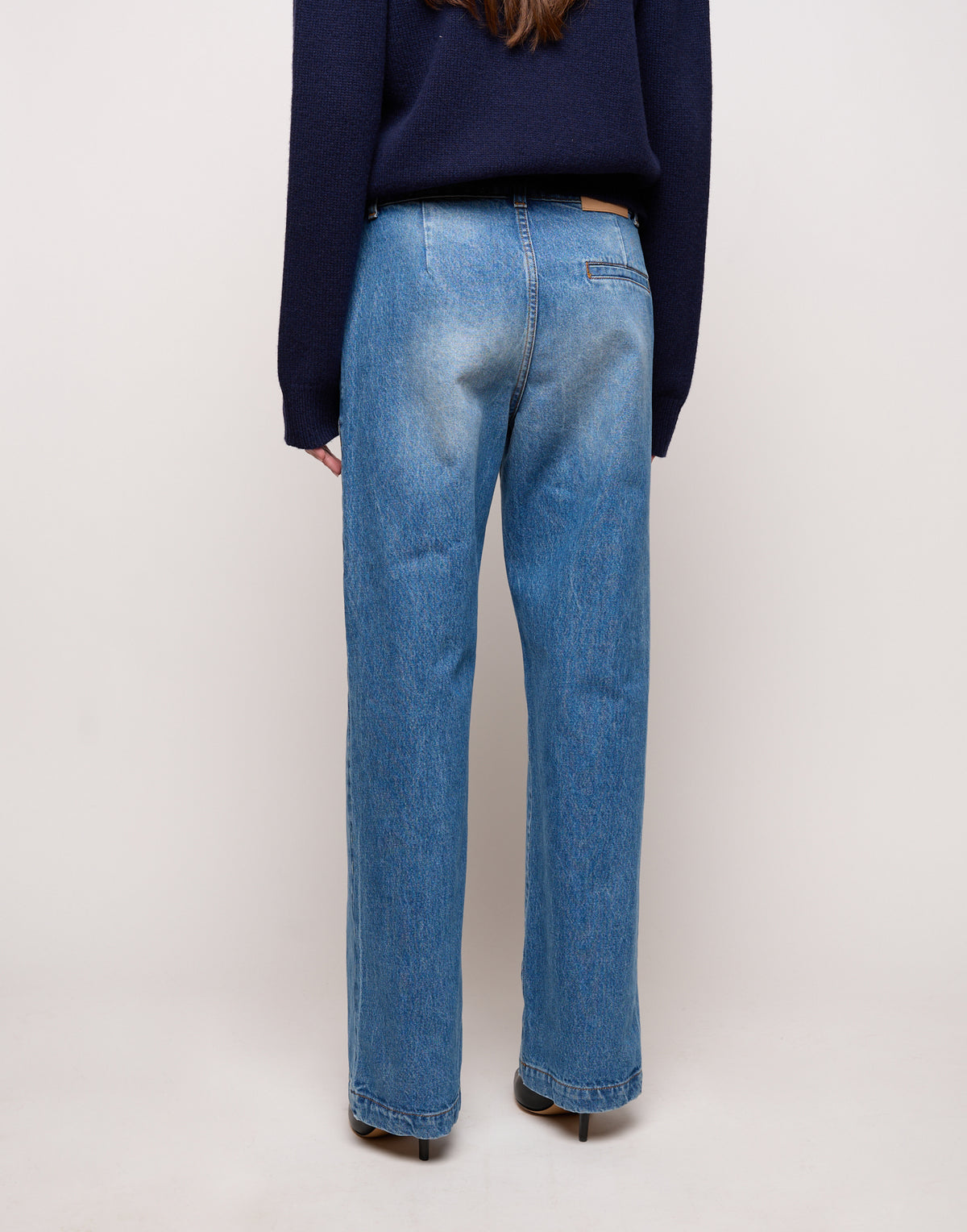 Pantalone Dritto in Denim Washed