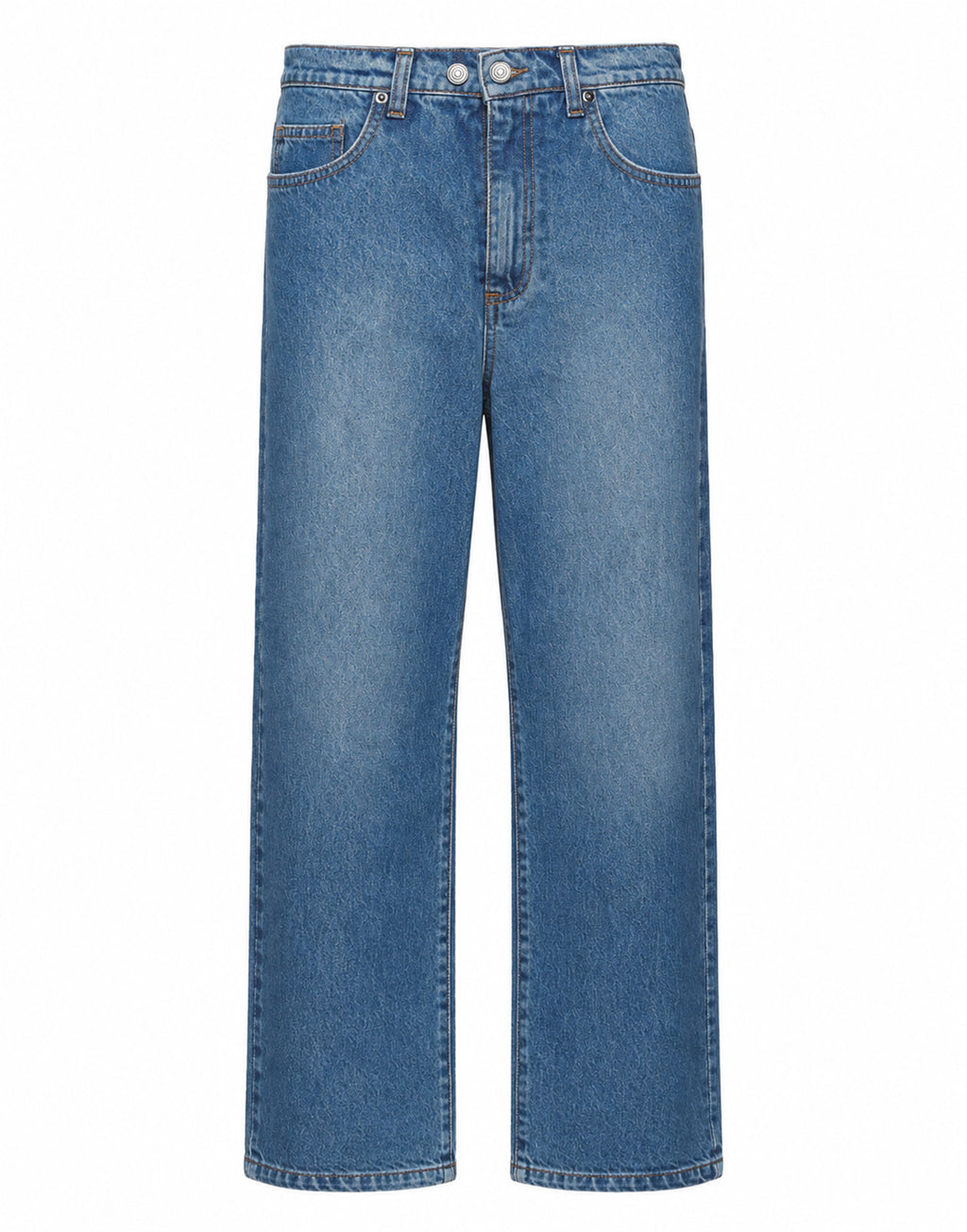 Pantalone Ampio Cropped Genderless in Denim Washed