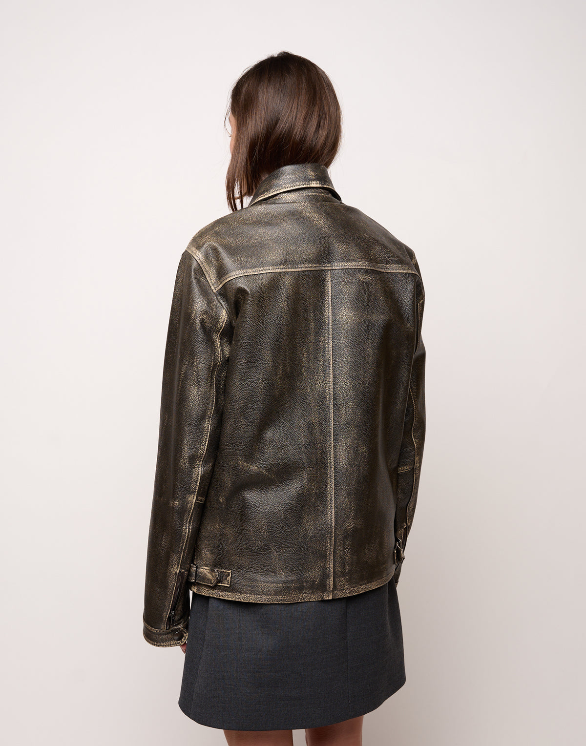 Giubbotto Genderless in Pelle Vintage