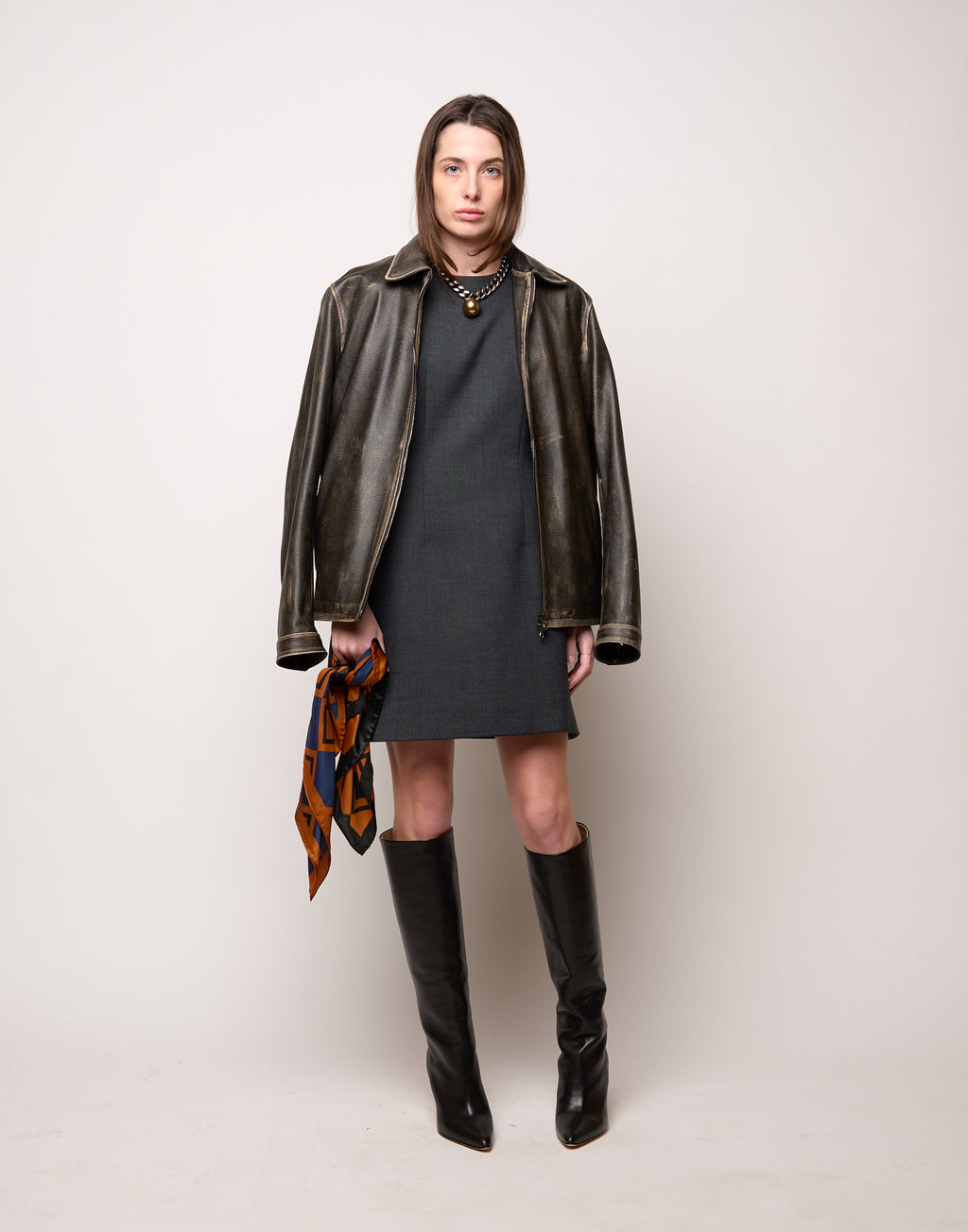 Giubbotto Genderless in Pelle Vintage