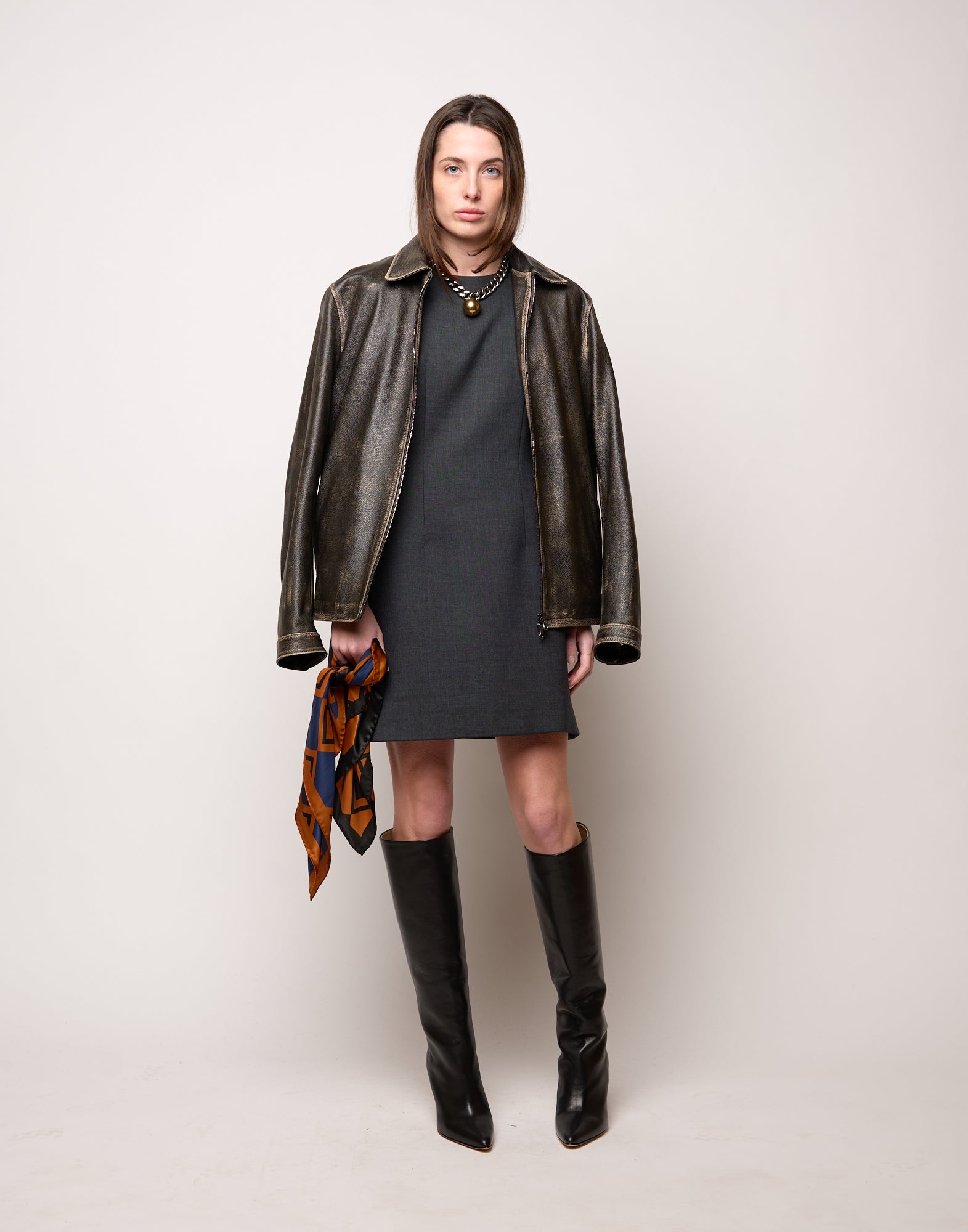 Giubbotto Genderless in Pelle Vintage