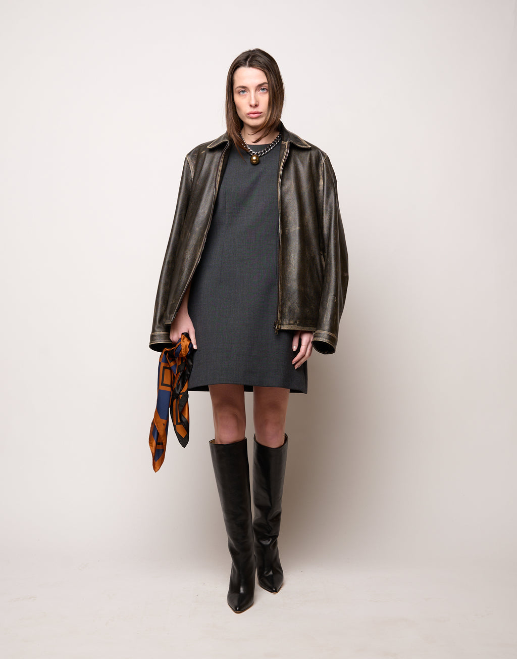 Blouson en cuir vintage genderless