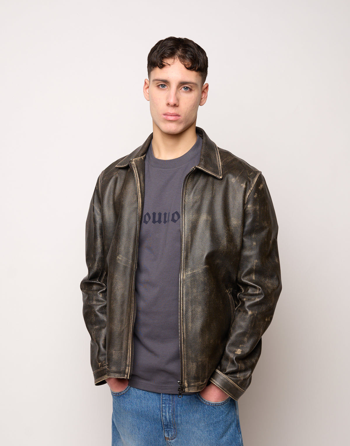 Giubbotto Genderless in Pelle Vintage
