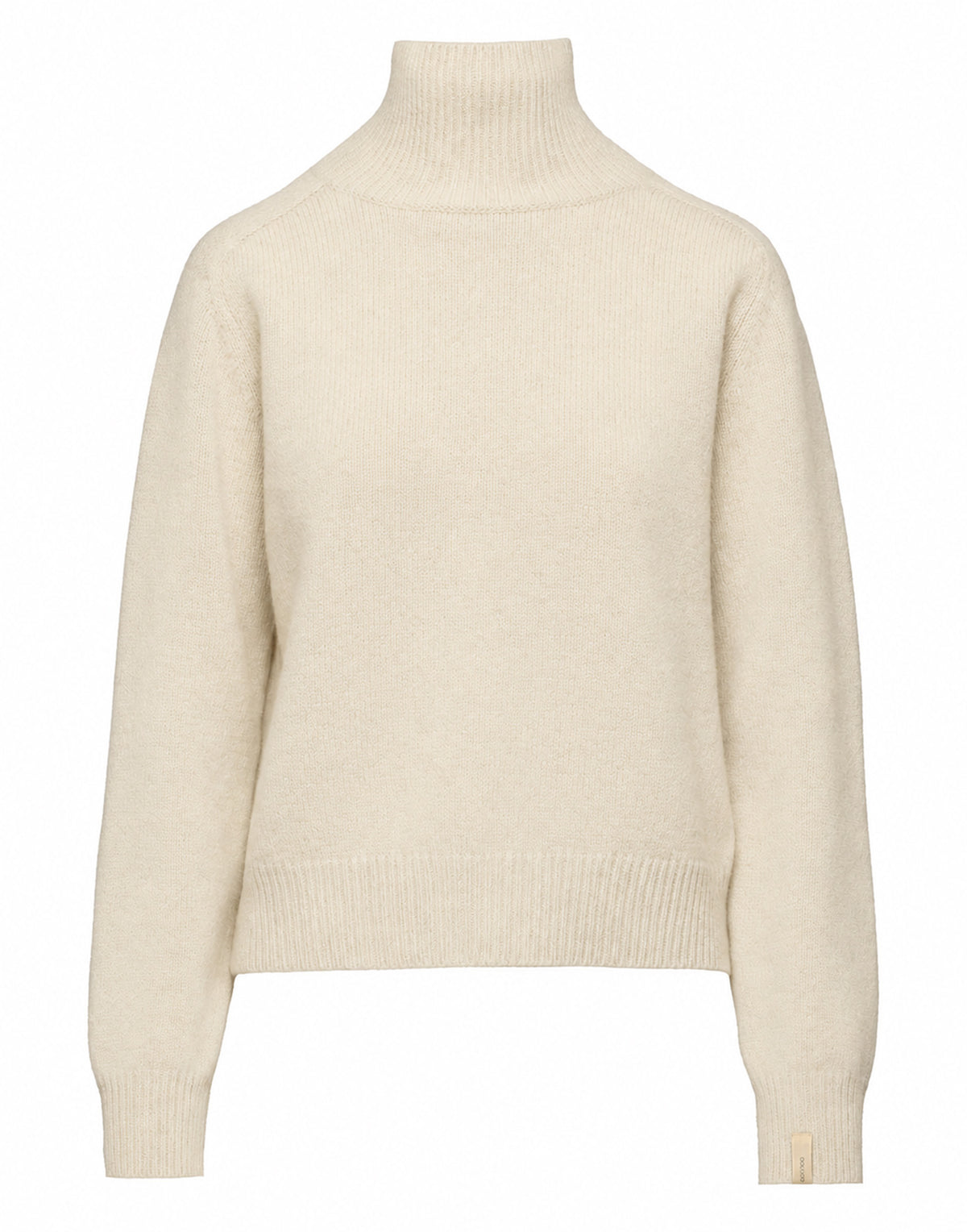 Maglia Collo Alto Genderless in Lana e Cashmere Panna