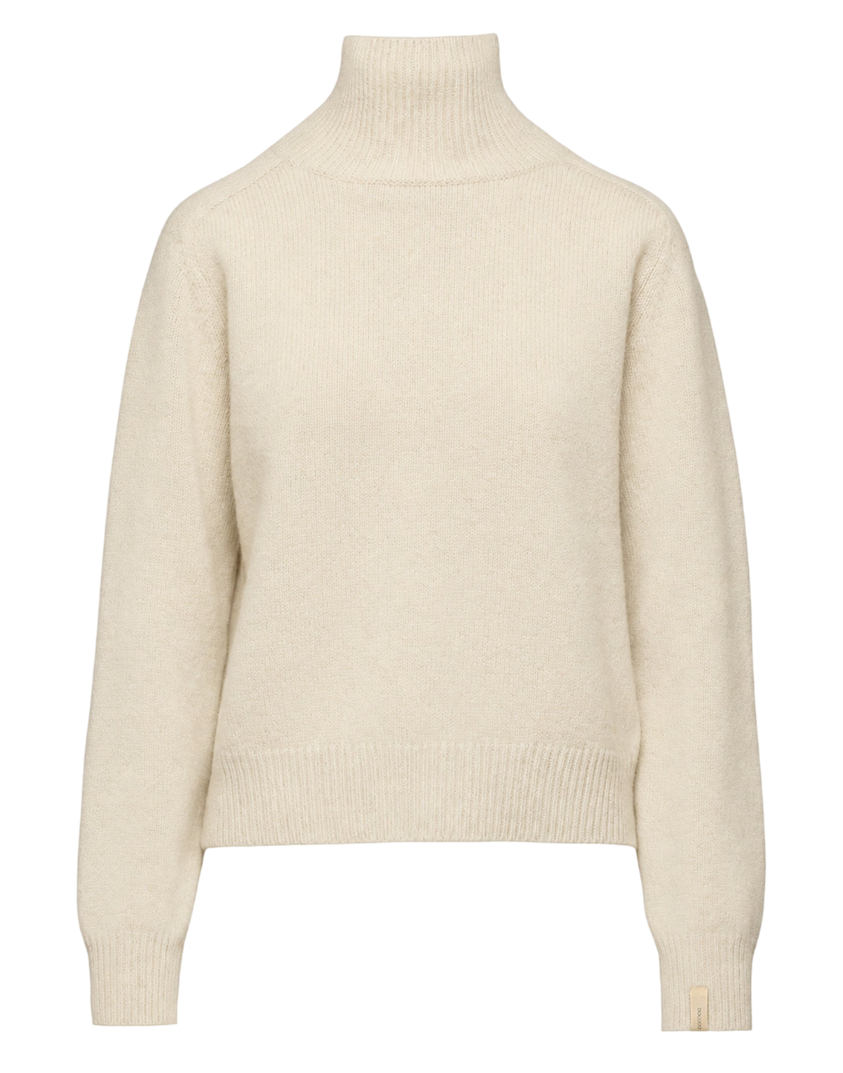Maglia Collo Alto Genderless in Lana e Cashmere Panna
