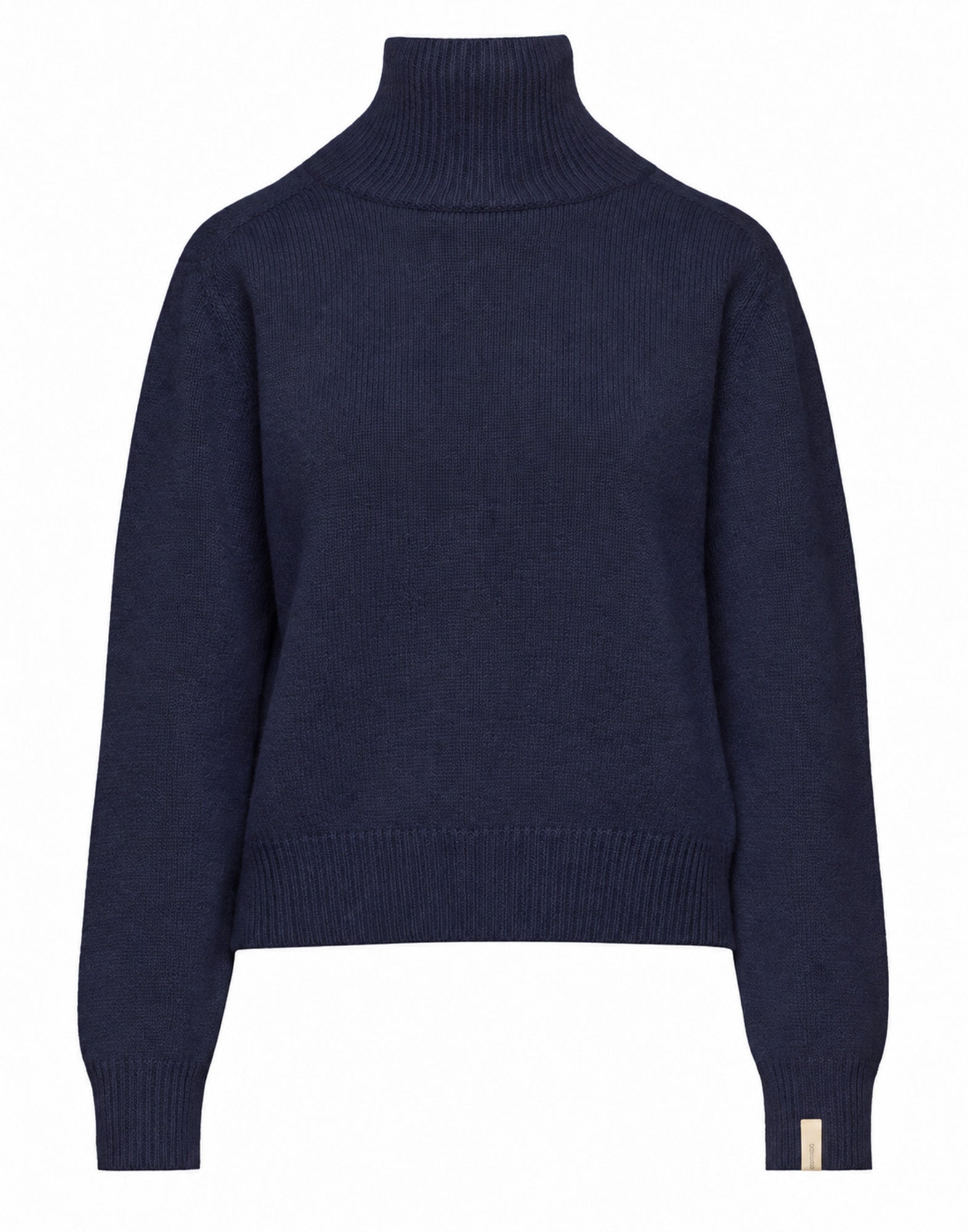 Maglia Collo Alto Genderless in Lana e Cashmere Oltremare