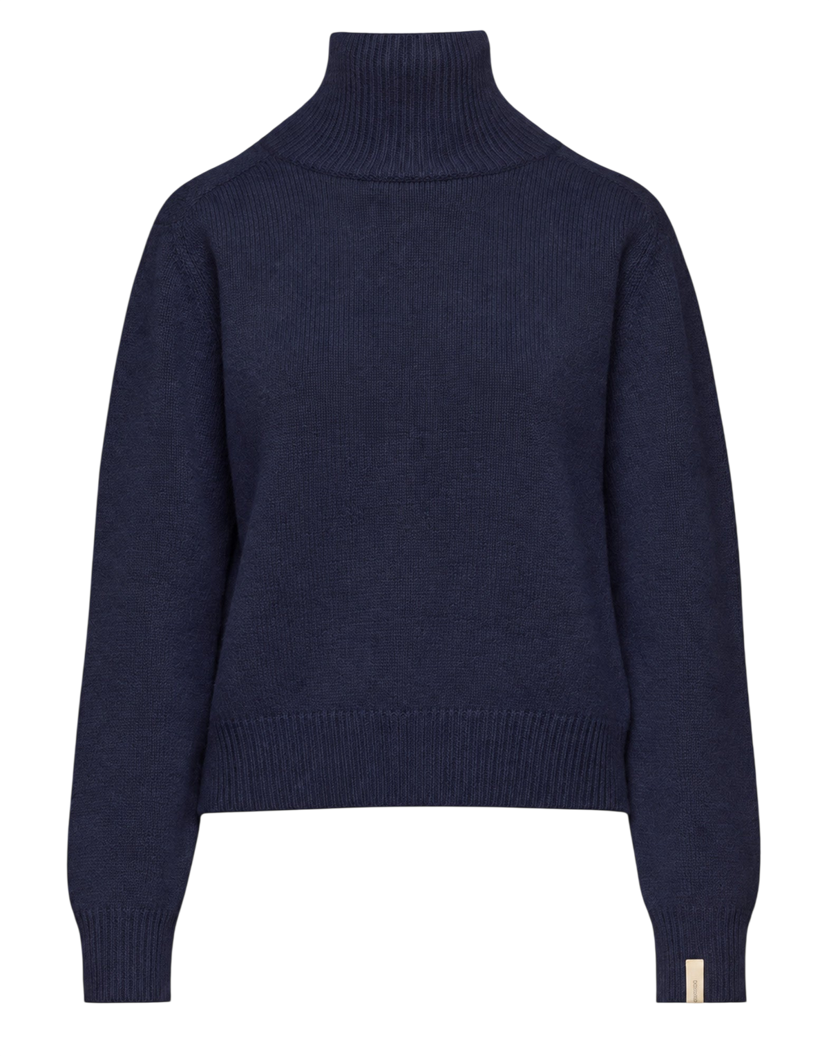 Maglia Collo Alto Genderless in Lana e Cashmere Oltremare