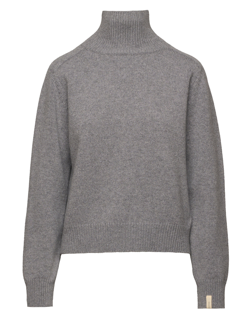 Maglia Collo Alto Genderless in Lana e Cashmere Fumo Melange