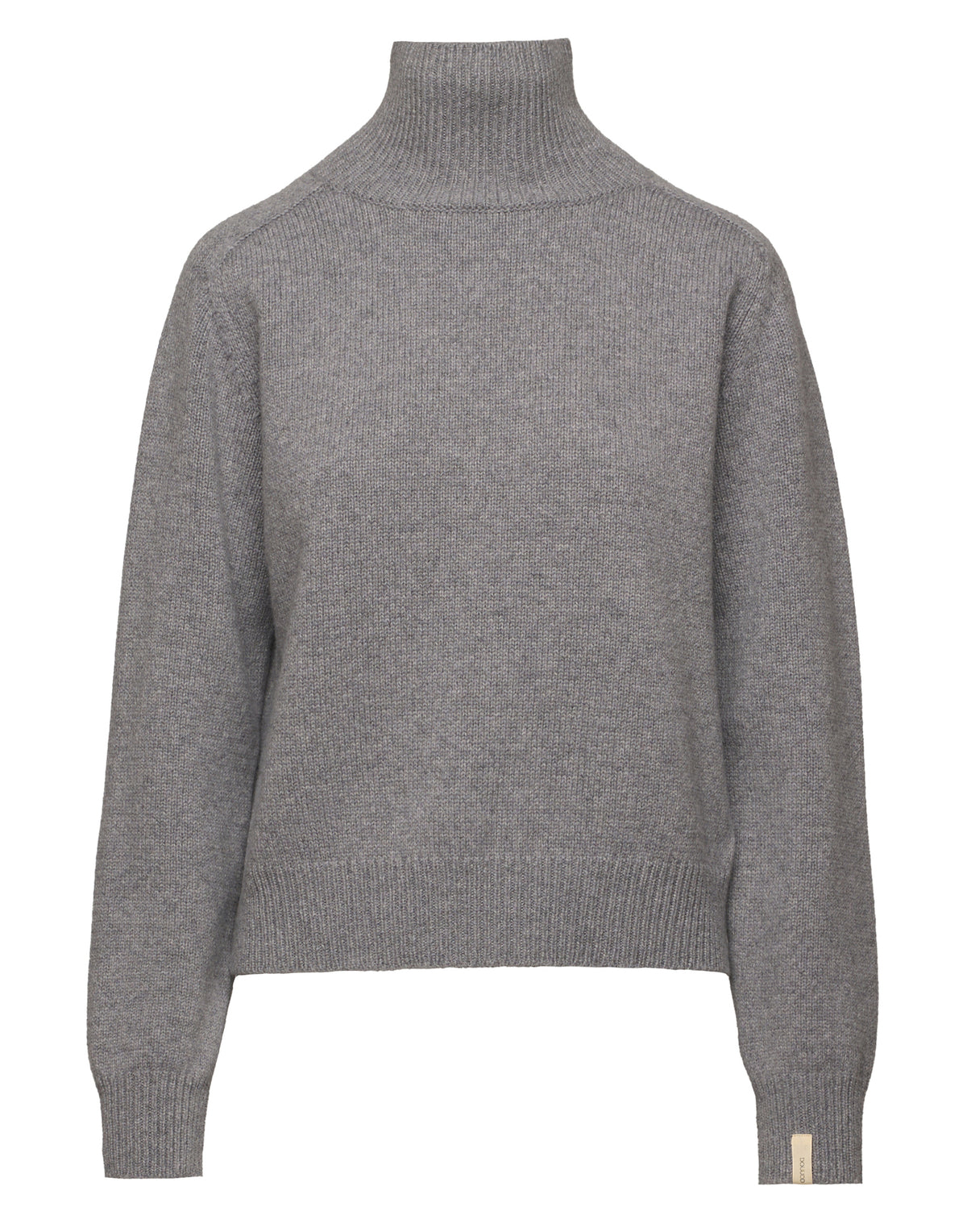 Maglia Collo Alto Genderless in Lana e Cashmere Fumo Melange