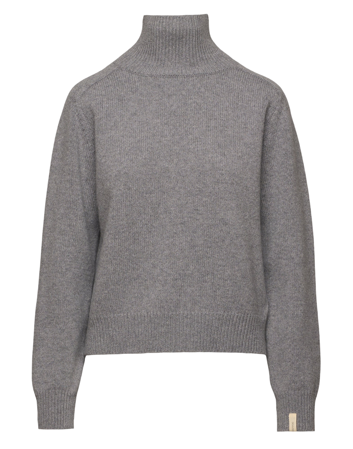 Maglia Collo Alto Genderless in Lana e Cashmere Fumo Melange