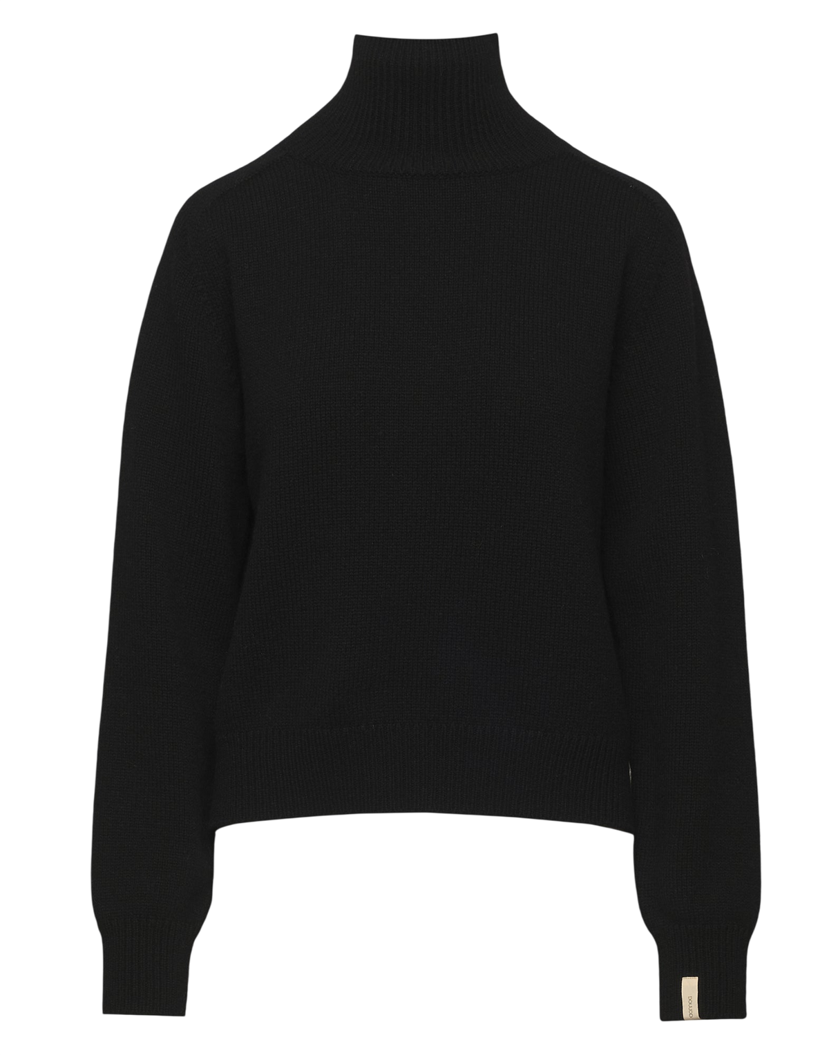 Maglia Collo Alto Genderless in Lana e Cashmere Nero