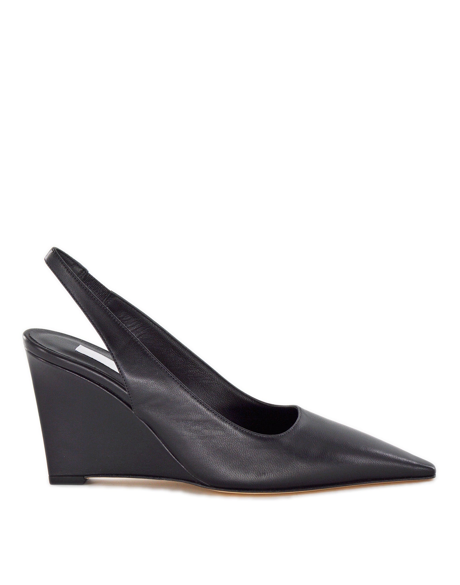 Decollete Slingback con Zeppa Nero