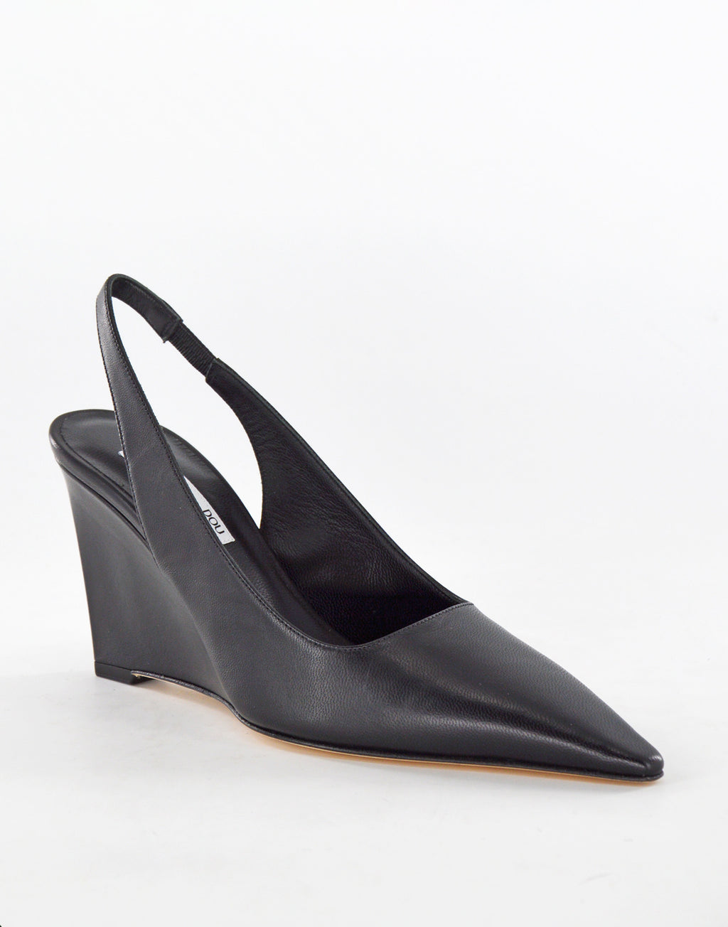 Decollete Slingback con Zeppa Nero